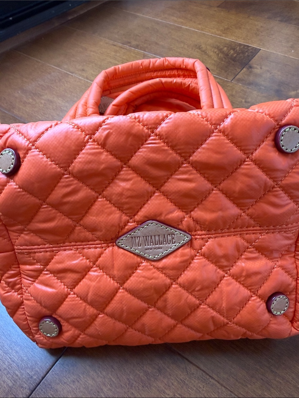 MZ Wallace Orange Mini Metro Tote Deluxe - Picture 3 of 8